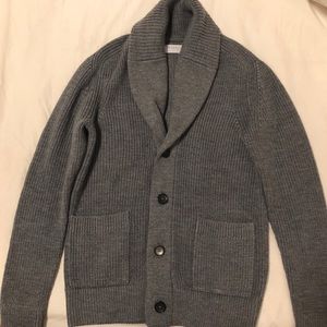 NWOT Everlane Gray Wool Shawl Collar Cardigan XS